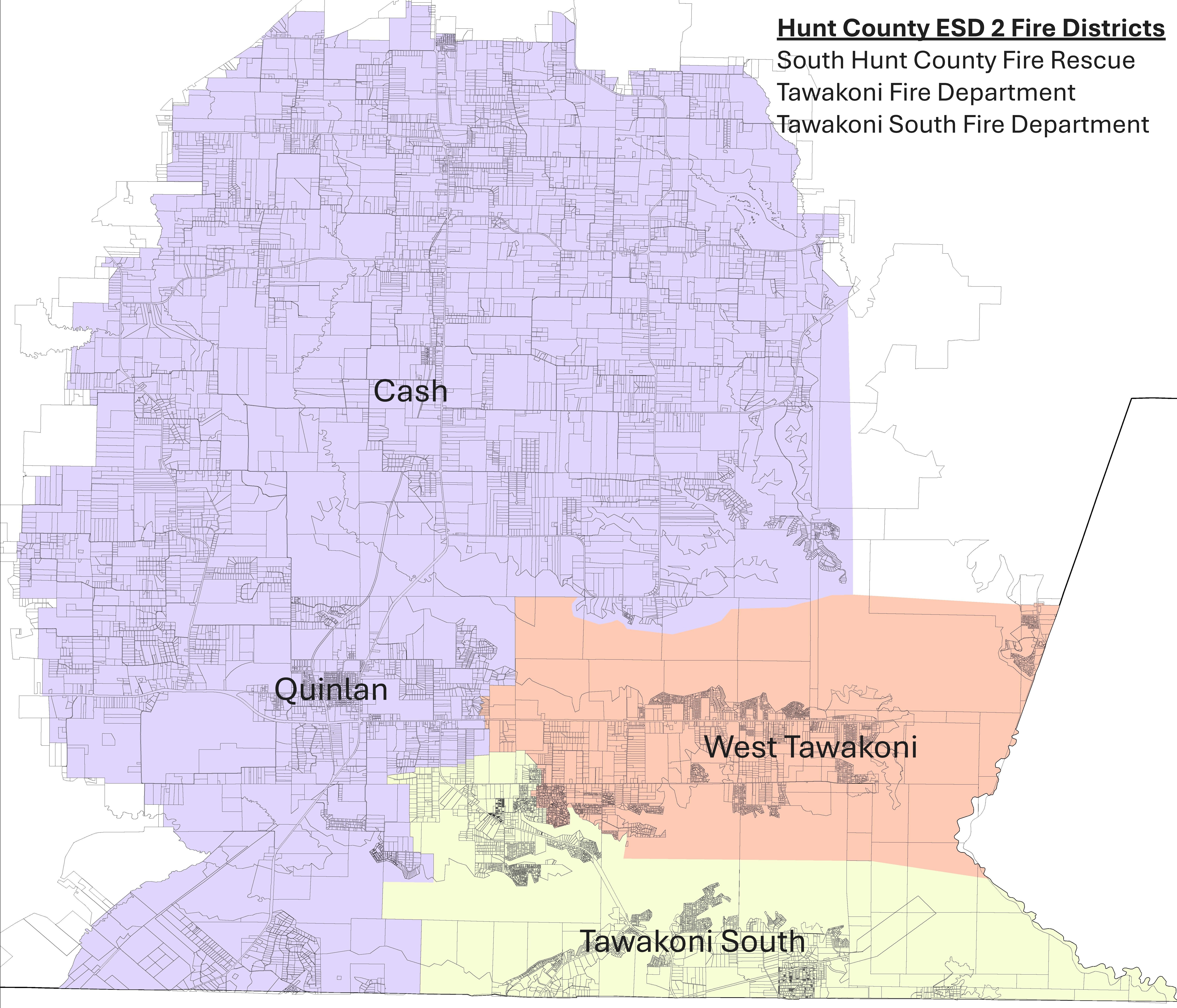 Hunt County ESD 2 Coverage Map
